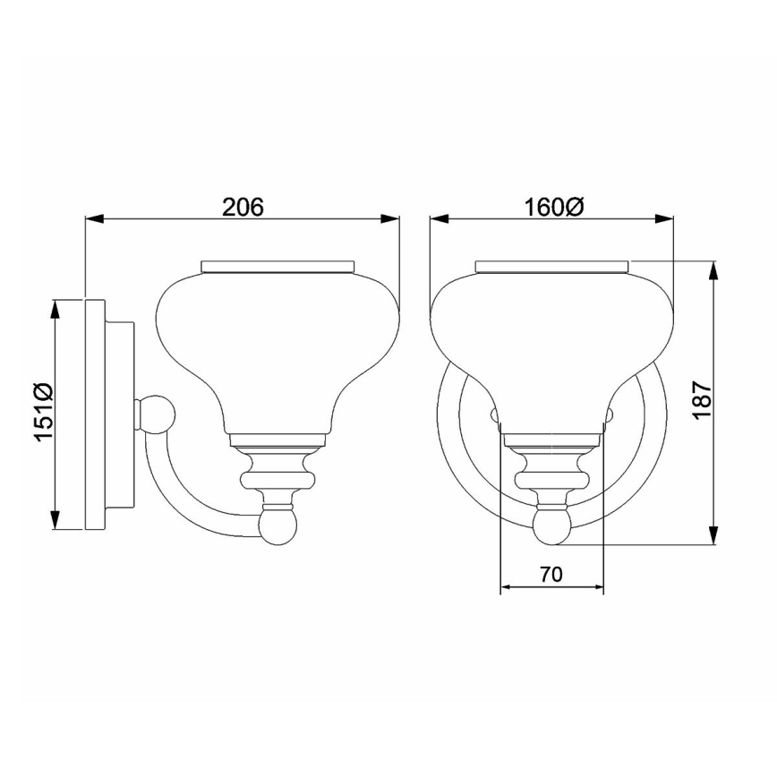 Hinkley - LED Bathroom wall light AINSLEY 1xG9/3W/230V IP44