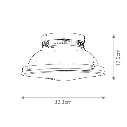 Hinkley - Ceiling light AMELIA 2xE27/40W/230V shiny chrome