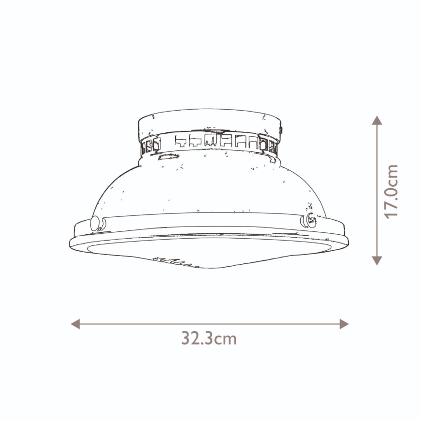 Hinkley - Ceiling light AMELIA 2xE27/40W/230V black/brass