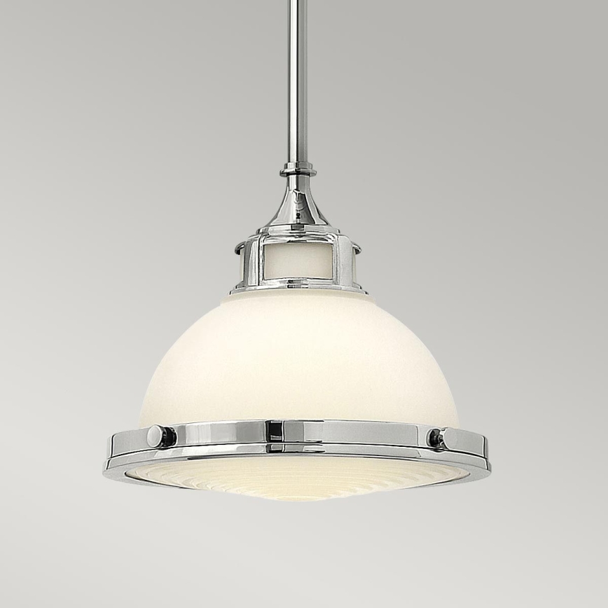 Hinkley - Chandelier on a pole AMELIA 1xE27/60W/230V shiny chrome