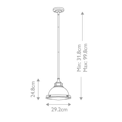 Hinkley - Chandelier on a pole AMELIA 1xE27/60W/230V brass