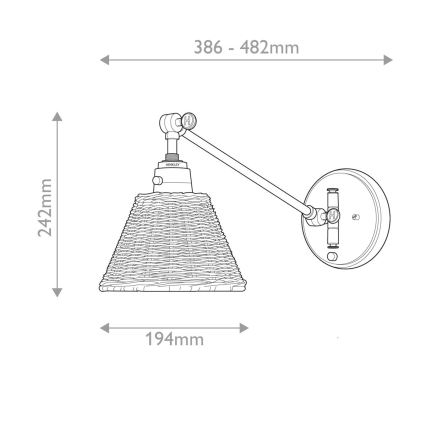 Hinkley - ARTI Wall Spotlight 1xE27/60W/230V Black/Brown