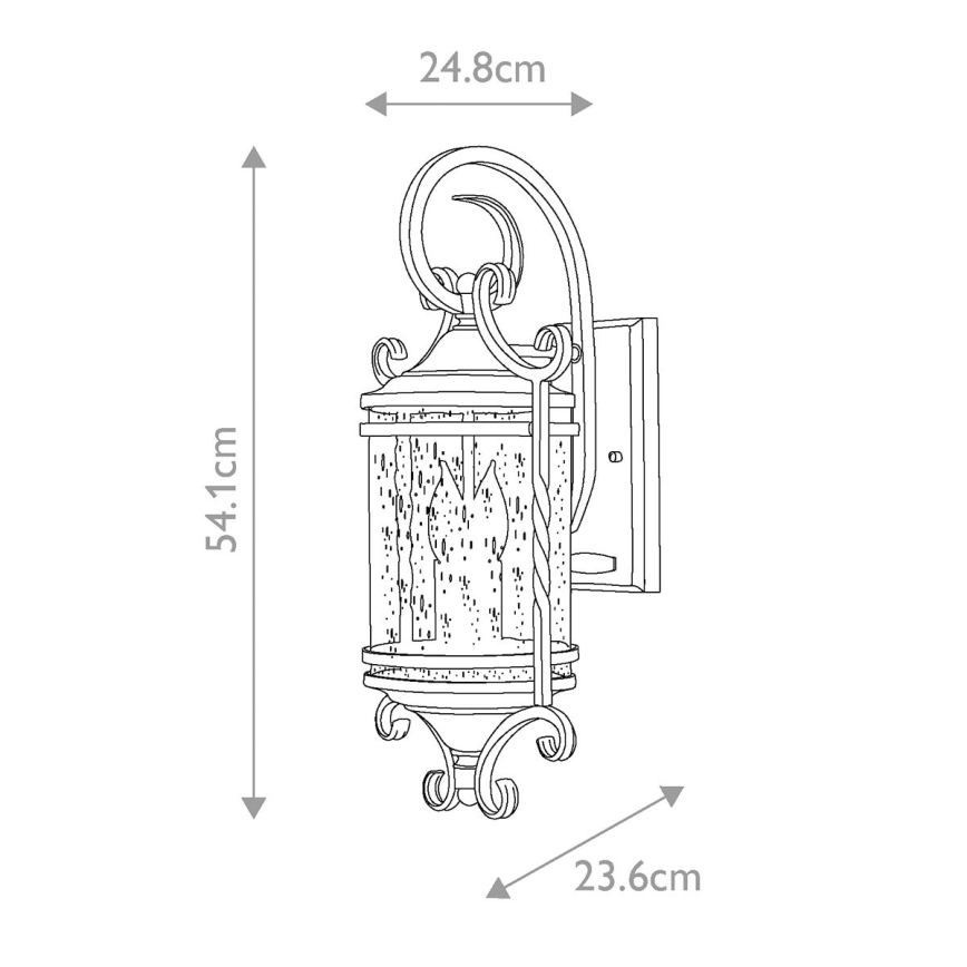 Hinkley - Outdoor wall light CASA 2xE14/40W/230V IP44