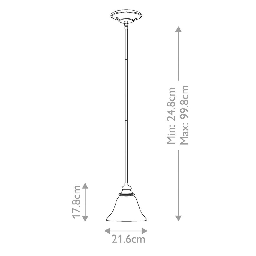 Hinkley - Chandelier on a pole CELLO 1xE27/60W/230V