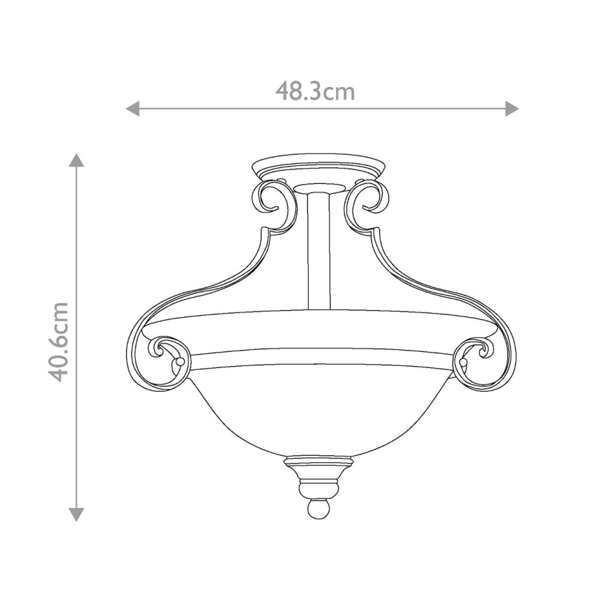 Hinkley - Surface-mounted chandelier CELLO 2xE27/60W/230V