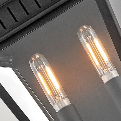 Hinkley - Outdoor wall light CHAPEL HILL 2xE14/40W/230V IP44 black