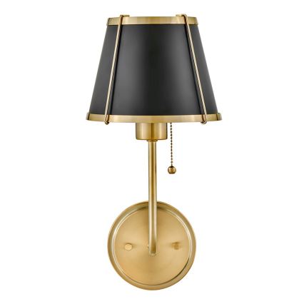 Hinkley - Wall lamp CLARKE 1xE27/40W/230V brass/black