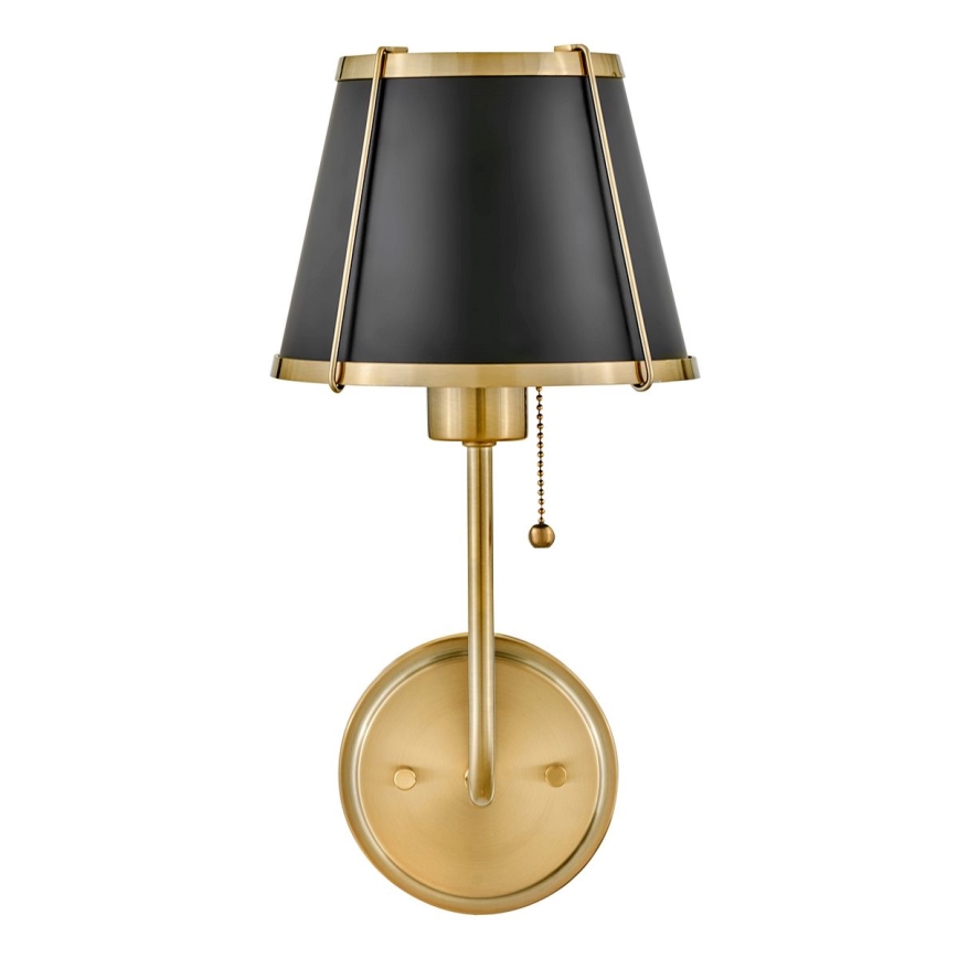 Hinkley - Wall lamp CLARKE 1xE27/40W/230V brass/black