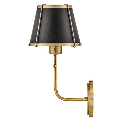 Hinkley - Wall lamp CLARKE 1xE27/40W/230V brass/black