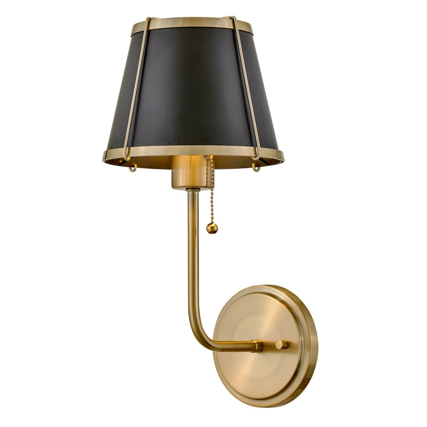 Hinkley - Wall lamp CLARKE 1xE27/40W/230V brass/black