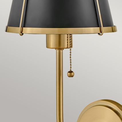 Hinkley - Wall lamp CLARKE 1xE27/40W/230V brass/black