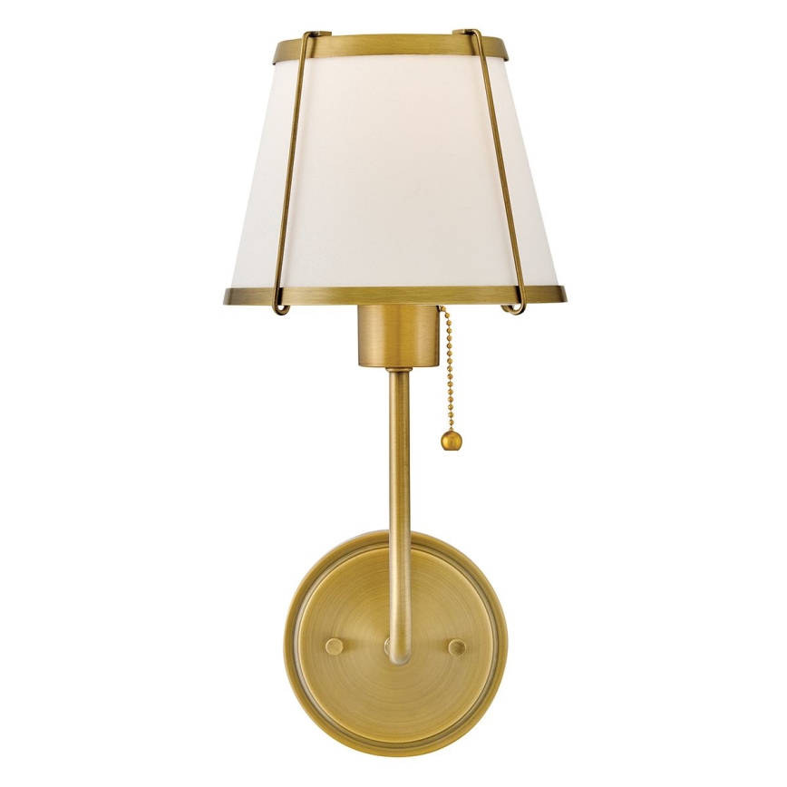 Hinkley - Wall lamp CLARKE 1xE27/40W/230V brass/white