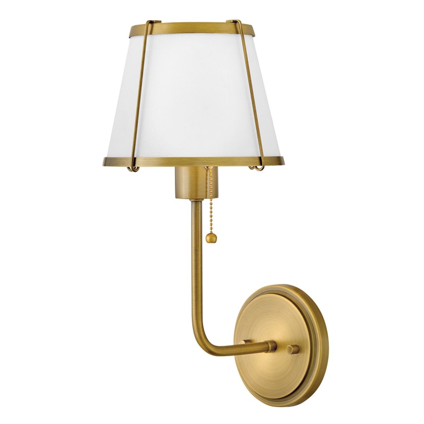 Hinkley - Wall lamp CLARKE 1xE27/40W/230V brass/white