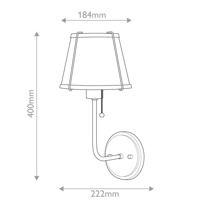 Hinkley - Wall lamp CLARKE 1xE27/40W/230V brass/white