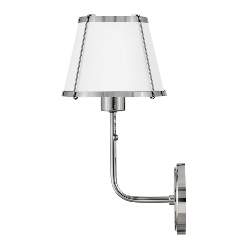 Hinkley - Wall lamp CLARKE 1xE27/40W/230V shiny chrome/white