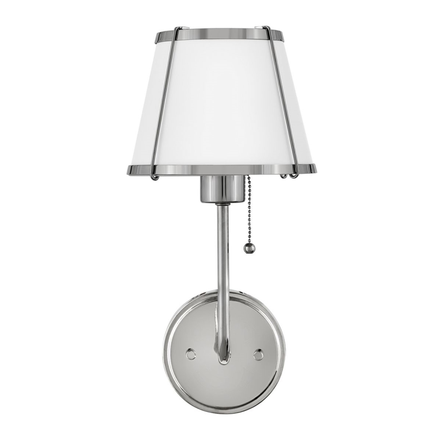 Hinkley - Wall lamp CLARKE 1xE27/40W/230V shiny chrome/white