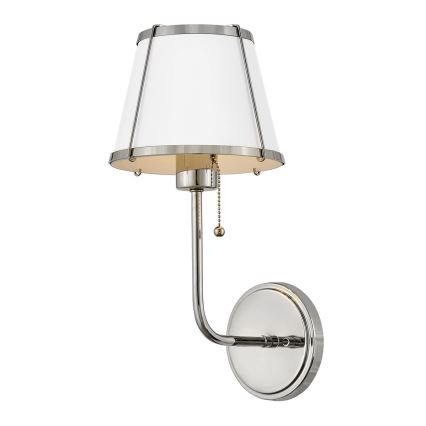 Hinkley - Wall lamp CLARKE 1xE27/40W/230V shiny chrome/white