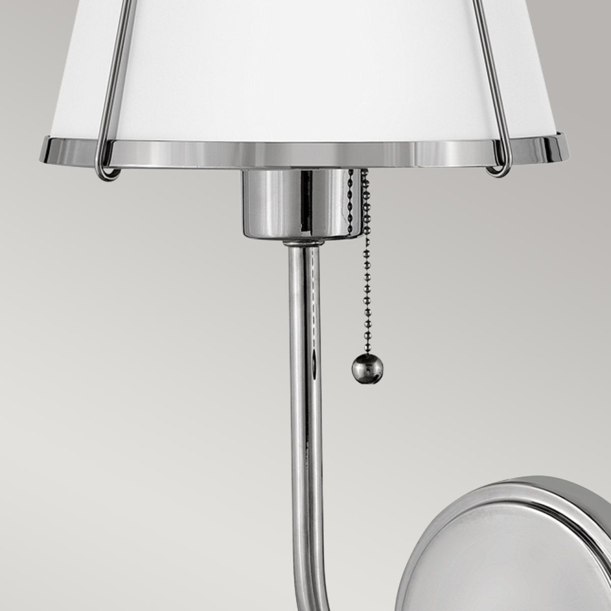Hinkley - Wall lamp CLARKE 1xE27/40W/230V shiny chrome/white