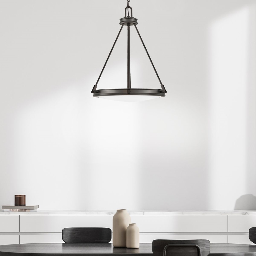 Hinkley - COLLIER Chain-hung chandelier, 4× E14 (max. 40 W), 230 V, diam. 54.3 cm, Black