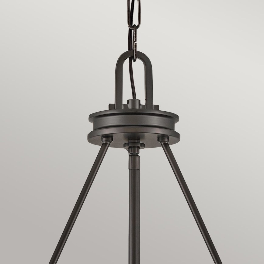 Hinkley - COLLIER Chain-hung chandelier, 4× E14 (max. 40 W), 230 V, diam. 54.3 cm, Black