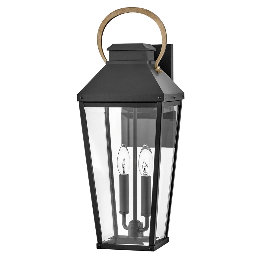 Hinkley - Outdoor wall light DAWSON 2xE14/40W/230V IP44 black