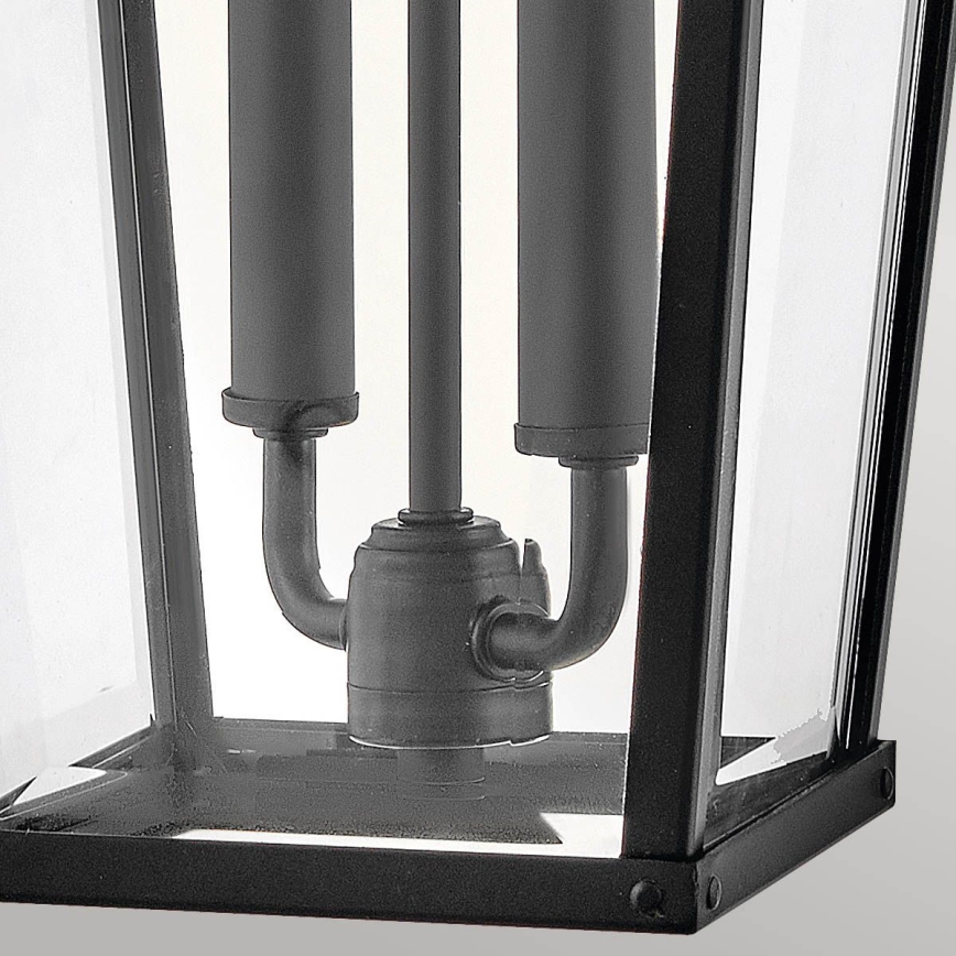 Hinkley - Outdoor wall light DAWSON 2xE14/40W/230V IP44 black