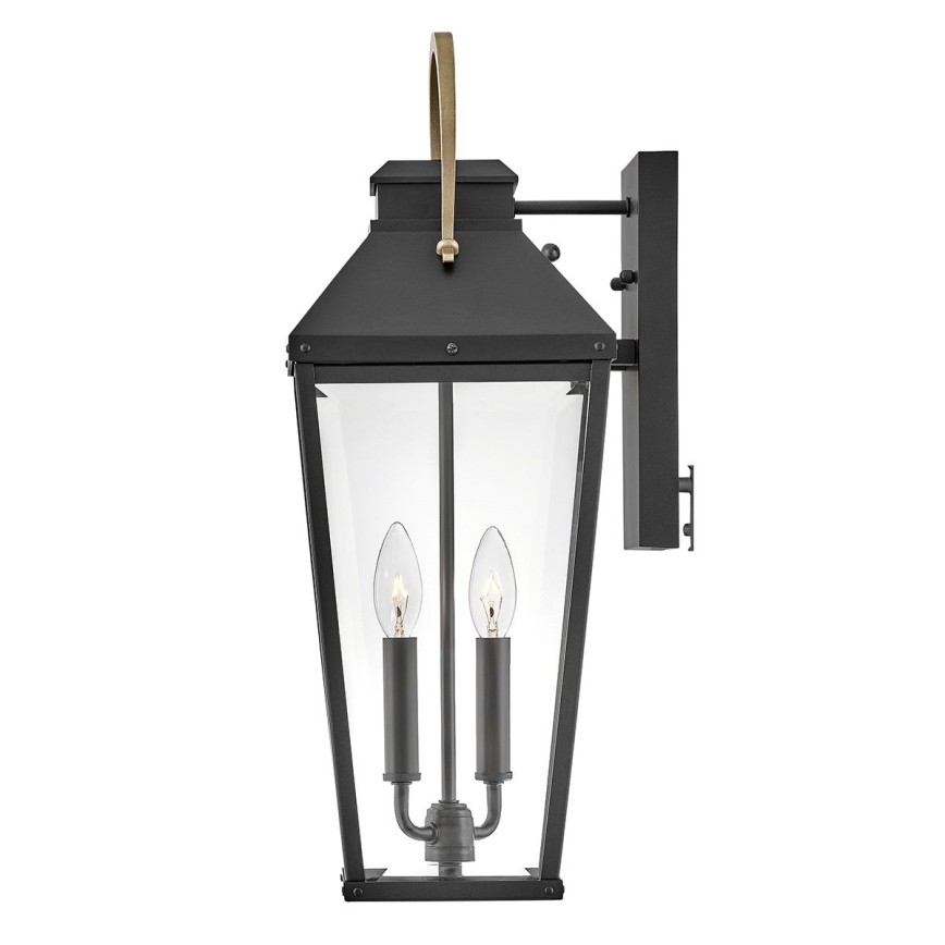 Hinkley - DAWSON L Outdoor Wall Light 2xE14/40W/230V IP44 Black