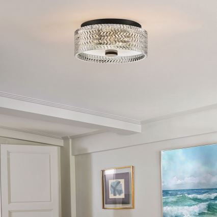 Hinkley - Ceiling light ELLE 2xE27/60W/230V d. 30,5 cm black