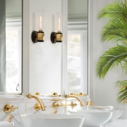 Hinkley - Bathroom wall light ELLISON 1xE27/40W/230V IP44 gold