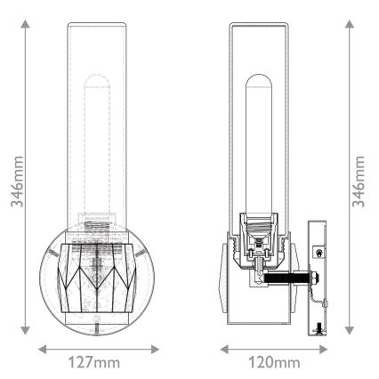 Hinkley - Bathroom wall light ELLISON 1xE27/40W/230V IP44 gold