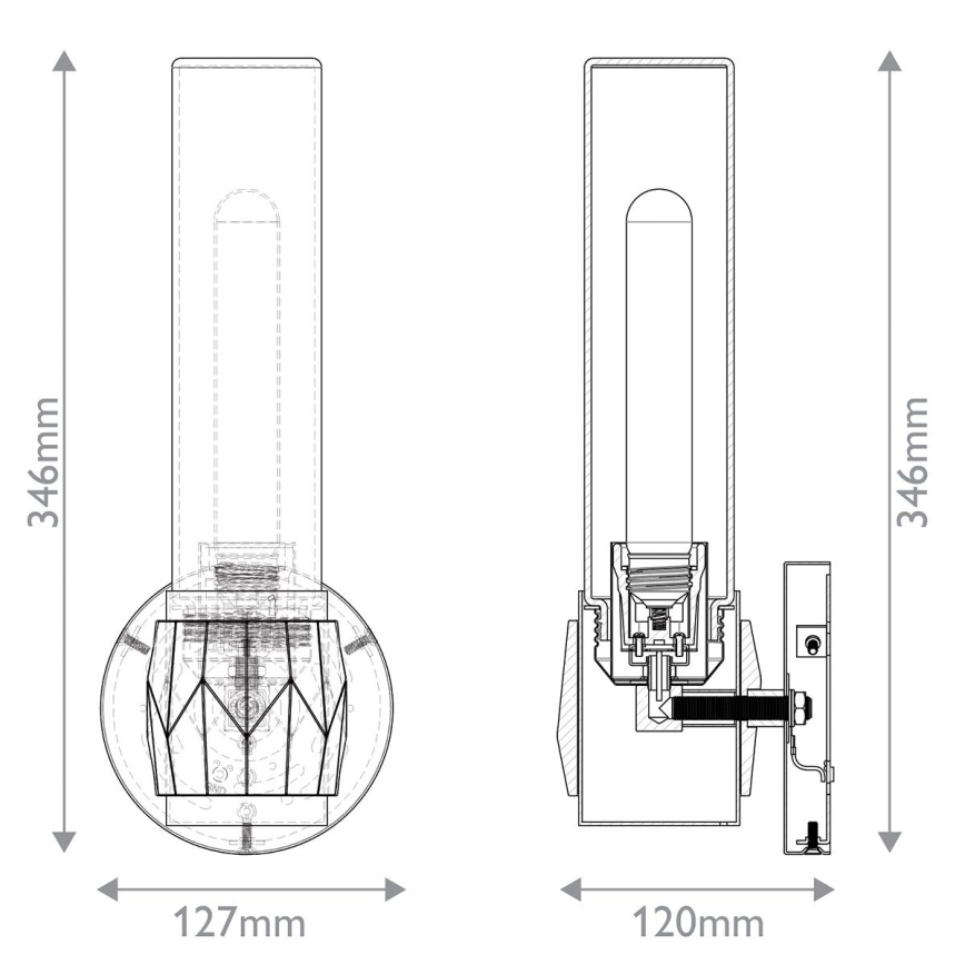 Hinkley - Bathroom wall light ELLISON 1xE27/40W/230V IP44 gold