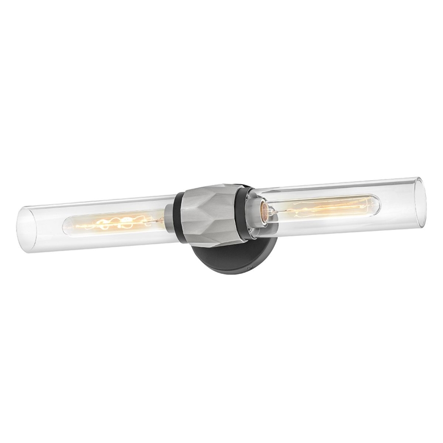 Hinkley - ELLISON Bathroom Wall Light 2xE27/40W/230V IP44 Black