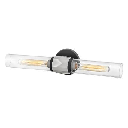 Hinkley - ELLISON Bathroom Wall Light 2xE27/40W/230V IP44 Black
