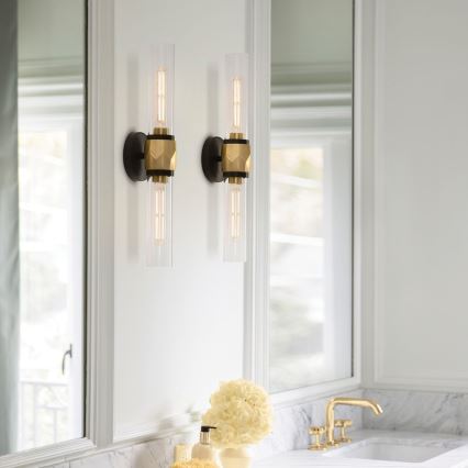 Hinkley - Bathroom wall light ELLISON 2xE27/40W/230V IP44 gold