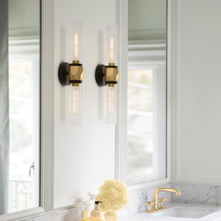 Hinkley - Bathroom wall light ELLISON 2xE27/40W/230V IP44 gold