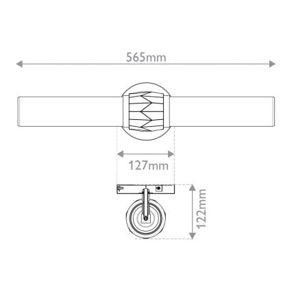 Hinkley - Bathroom wall light ELLISON 2xE27/40W/230V IP44 gold