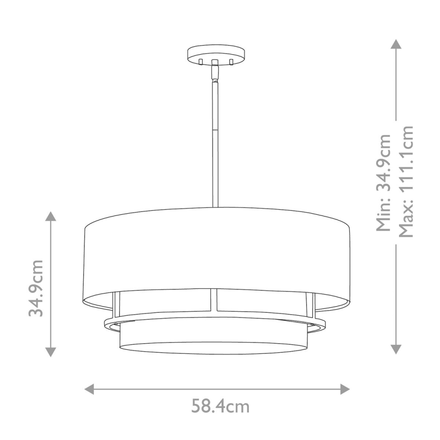 Hinkley - Chandelier on a pole GRAHAM 4xE14/40W/230V