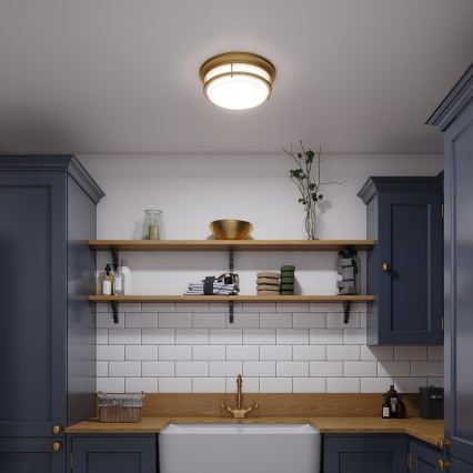 Hinkley - HADLEY Bathroom Ceiling Light 3xE27/40W/230V IP44, Gold