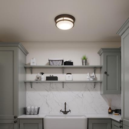 Hinkley - HADLEY Bathroom Ceiling Light 3xE27/40W/230V IP44 Bronze