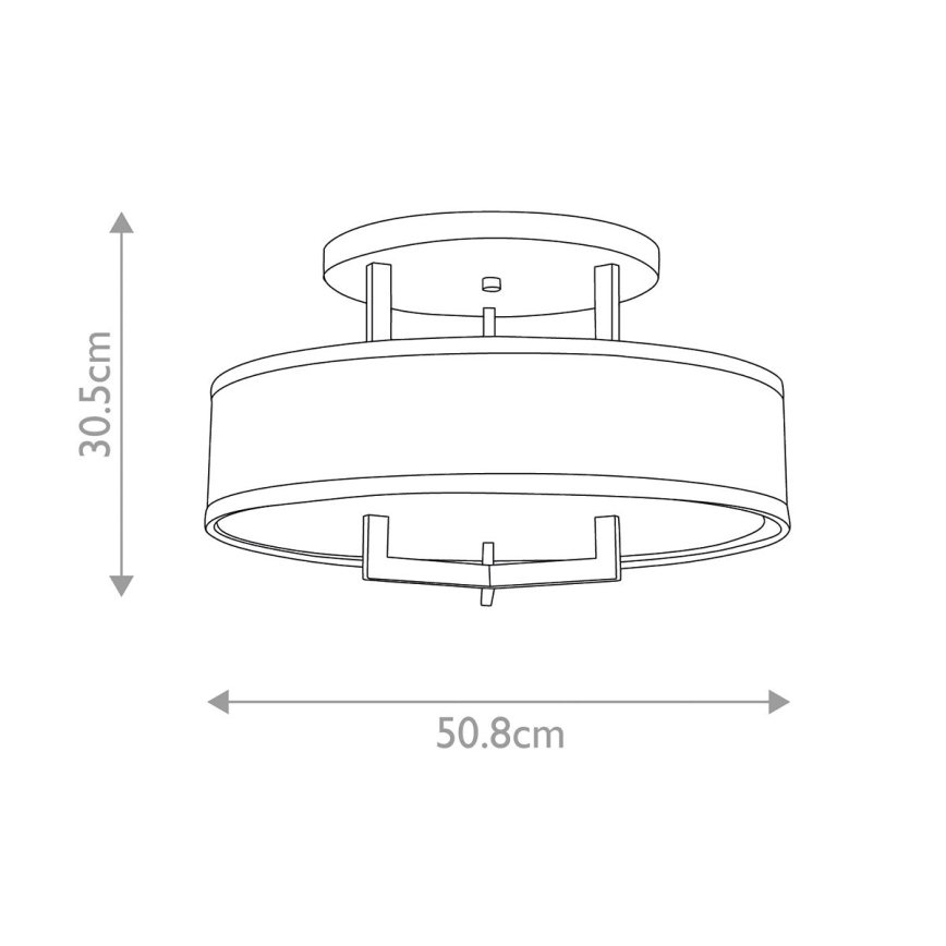 Hinkley - HAMPTON Ceiling Light 3xE27/60W/230V, diameter 50.8 cm, Gold