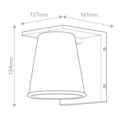 Hinkley - LED Outdoor wall light HANS 1xGU10/8W/230V IP44 black