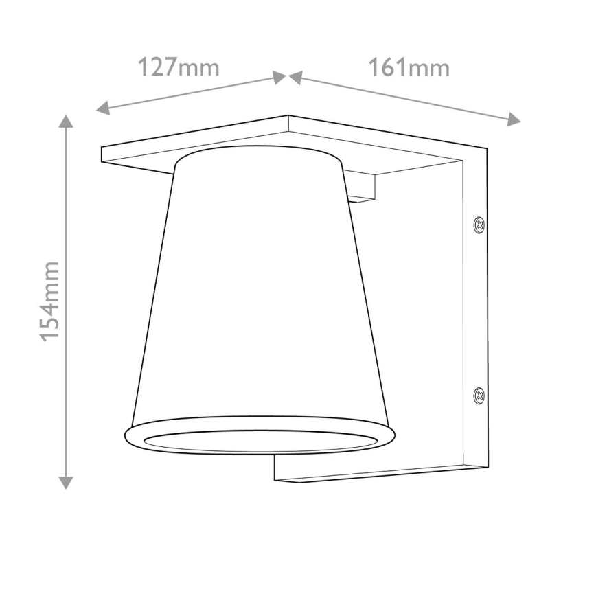 Hinkley - LED Outdoor wall light HANS 1xGU10/8W/230V IP44 black
