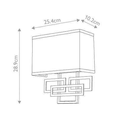 Hinkley - Wall light LANZA 2xE14/60W/230V matte chrome