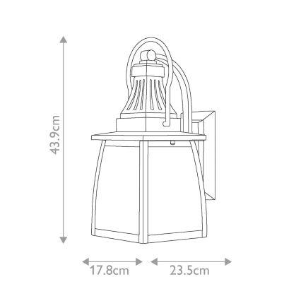 Hinkley - Outdoor wall light MONTAUK 2xE14/60W/230V IP44