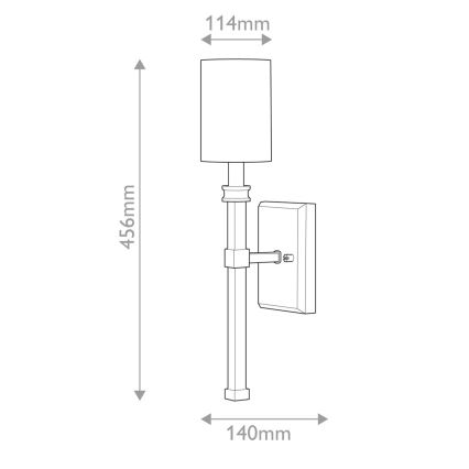 Hinkley - MOORE Wall Light 1xE14/40W/230V Gold