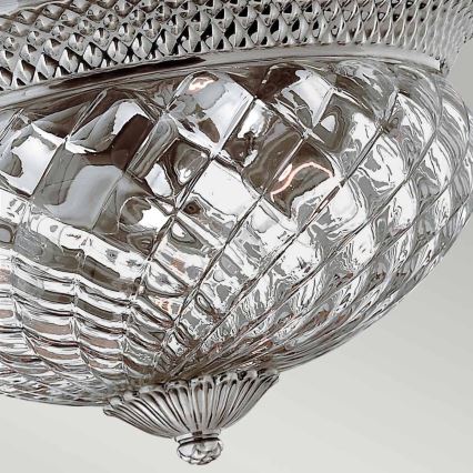 Hinkley - Ceiling light PLANTATION 3xE27/60W/230V silver