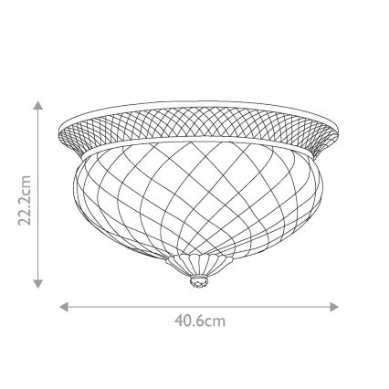 Hinkley - Ceiling light PLANTATION 3xE27/60W/230V silver