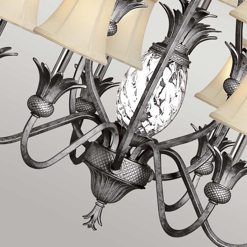 Hinkley - Chandelier on a chain PLANTATION 10xE14/40W/230V silver
