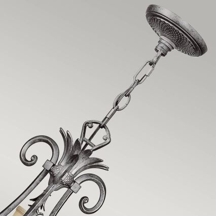 Hinkley - Chandelier on a chain PLANTATION 10xE14/40W/230V silver