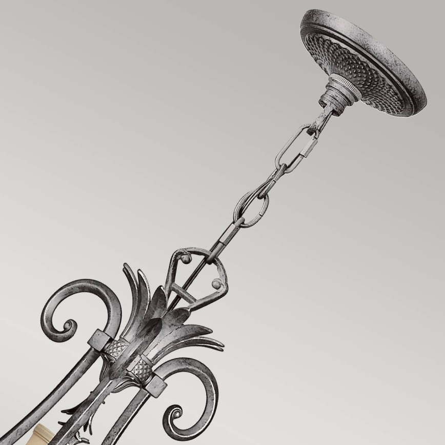 Hinkley - Chandelier on a chain PLANTATION 10xE14/40W/230V silver